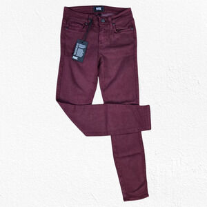 PAIGE Maroon Red Low Rise Ultra Skinny Verdugo Ankle Slim Skinny Jeans Size 24